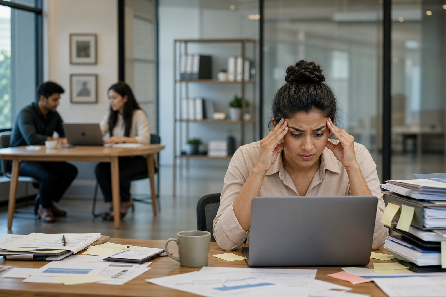 Employee sentiment dashboard with satisfaction and risk scores