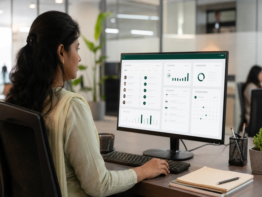 HR health score dashboard with green, amber and red indicators